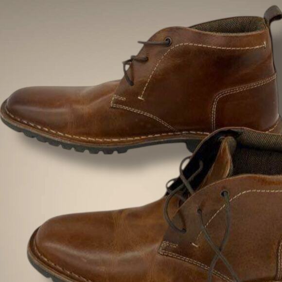 Men\'s Size 10.5 CROWN VINTAGE Renton Tan Brown Leather Chukka Boots main image 5